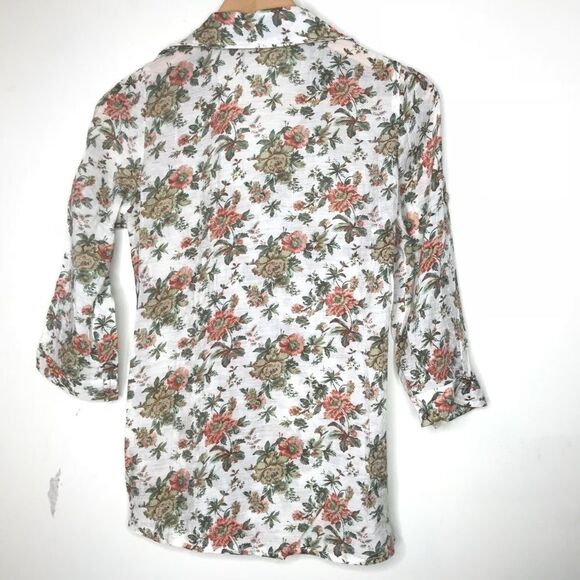 Mine Francesca’s Sz S Floral Print Blouse - Picture 5 of 5